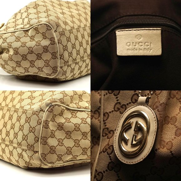 Auth Gucci Sukey Gg Pattern Handbag #3067G14 - Picture 6 of 7